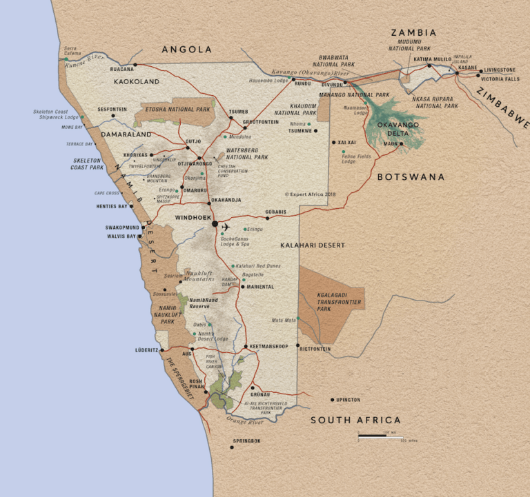 Namibia map